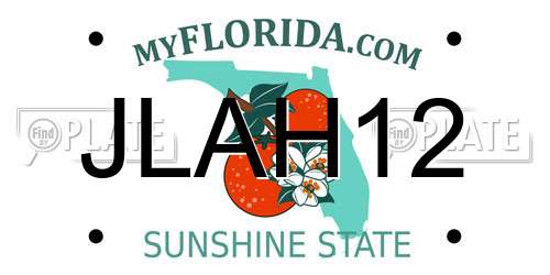 JLAH12 Florida License Plate