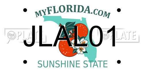 JLAL01 Florida License Plate