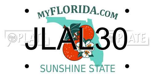 JLAL30 Florida License Plate