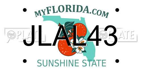 JLAL43 Florida License Plate