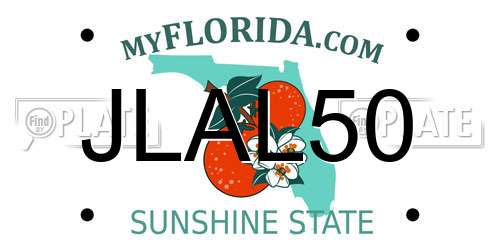 JLAL50 Florida License Plate