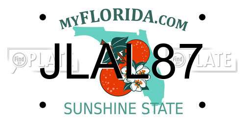 JLAL87 Florida License Plate
