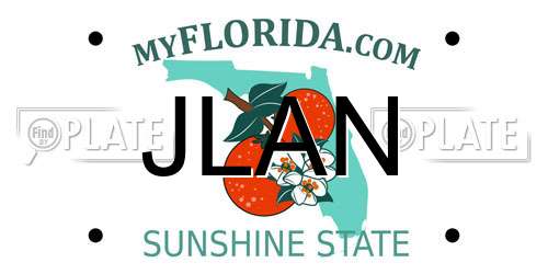 JLAN Florida License Plate