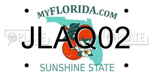 JLAQ02 Florida License Plate