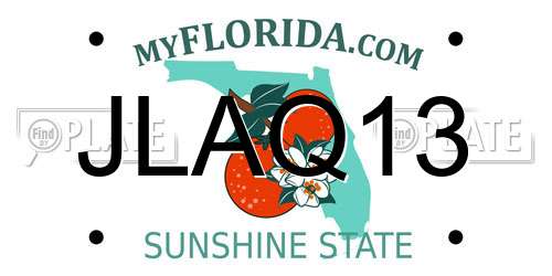 JLAQ13 Florida License Plate