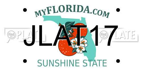 JLAT17 Florida License Plate