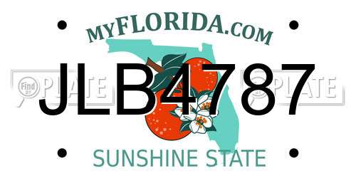 JLB4787 Florida License Plate