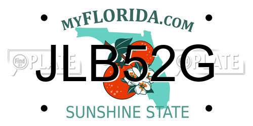 JLB52G Florida License Plate
