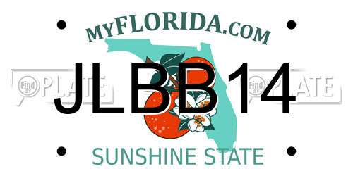 JLBB14 Florida License Plate