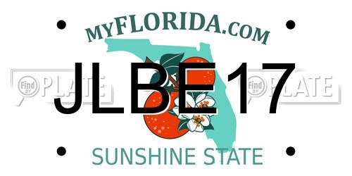 JLBE17 Florida License Plate