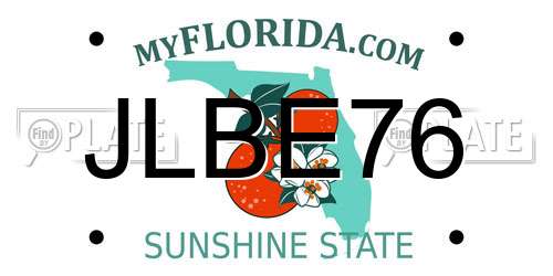 JLBE76 Florida License Plate