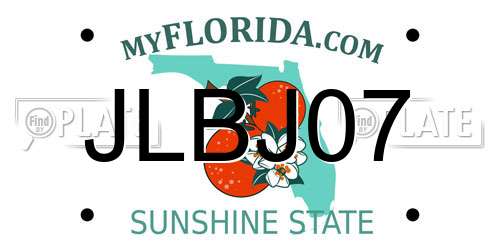 JLBJ07 Florida License Plate