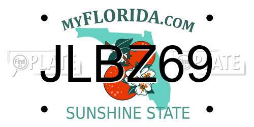 JLBZ69 Florida License Plate