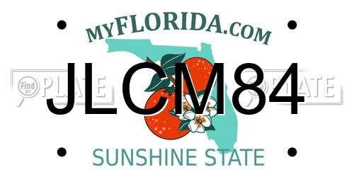 JLCM84 Florida License Plate