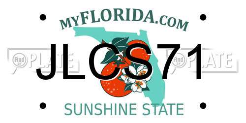 JLCS71 Florida License Plate