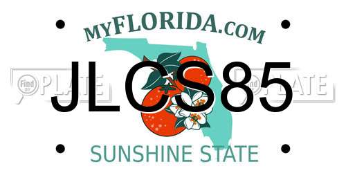 JLCS85 Florida License Plate