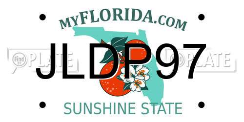 JLDP97 Florida License Plate