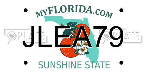 JLEA79 Florida License Plate