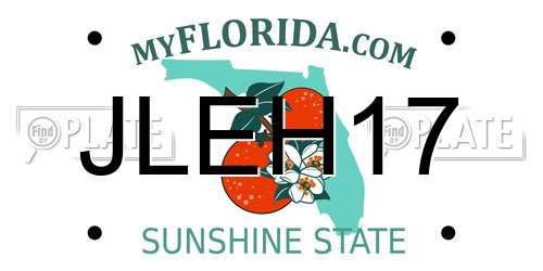 JLEH17 Florida License Plate