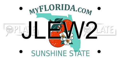 JLEW2 Florida License Plate