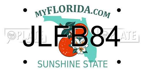 JLFB84 Florida License Plate