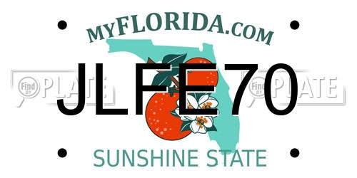 JLFE70 Florida License Plate