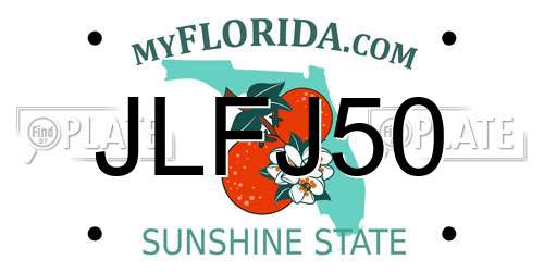 JLFJ50 Florida License Plate
