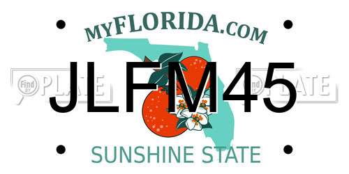 JLFM45 Florida License Plate