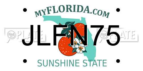 JLFN75 Florida License Plate
