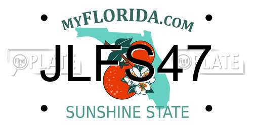 JLFS47 Florida License Plate