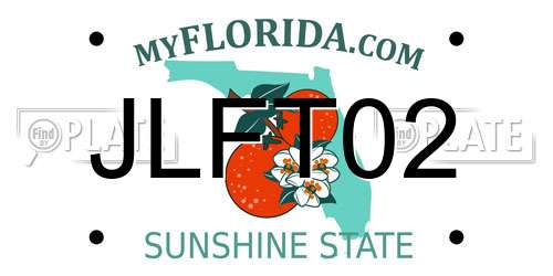 JLFT02 Florida License Plate