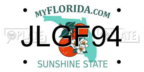 JLGF94 Florida License Plate