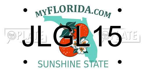 JLGL15 Florida License Plate