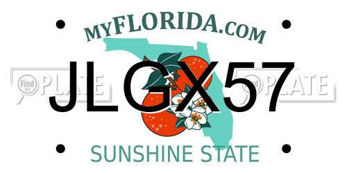 JLGX57 Florida License Plate