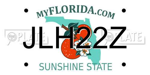 JLH22Z Florida License Plate