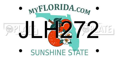 JLH272 Florida License Plate
