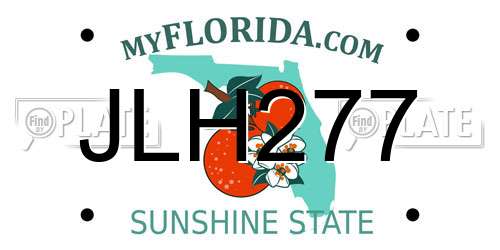 JLH277 Florida License Plate