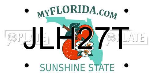 JLH27T Florida License Plate