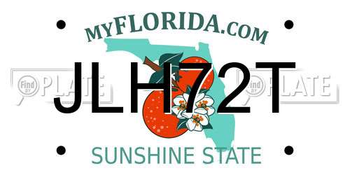 JLH72T Florida License Plate