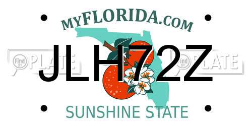 JLH72Z Florida License Plate