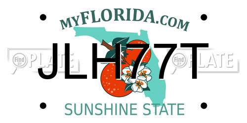 JLH77T Florida License Plate