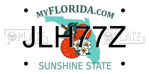 JLH77Z Florida License Plate
