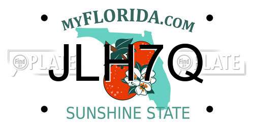 JLH7Q Florida License Plate