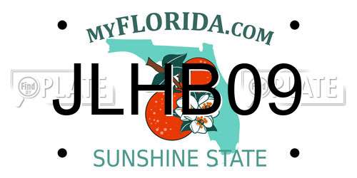 JLHB09 Florida License Plate