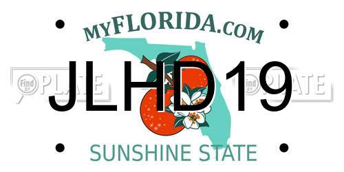 JLHD19 Florida License Plate