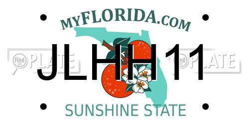 JLHH11 Florida License Plate