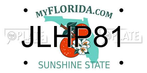 JLHP81 Florida License Plate