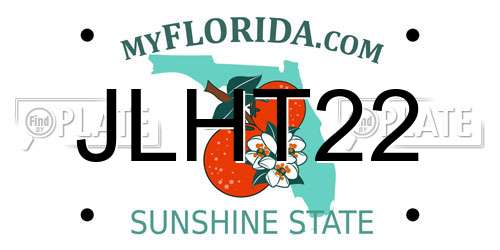 JLHT22 Florida License Plate