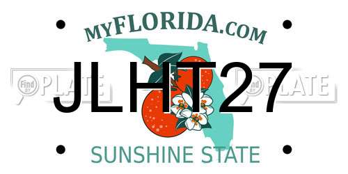 JLHT27 Florida License Plate