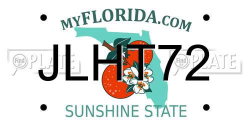 JLHT72 Florida License Plate